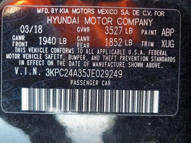 Photo 11 VIN: 3KPC24A35JE029249 - HYUNDAI ACCENT SE 