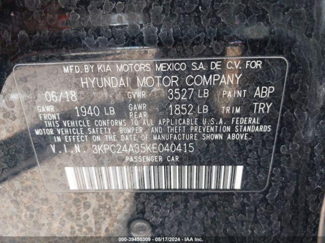 Photo 8 VIN: 3KPC24A35KE040415 - HYUNDAI ACCENT 