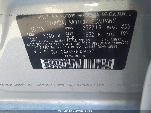 Photo 8 VIN: 3KPC24A35KE058137 - HYUNDAI ACCENT 