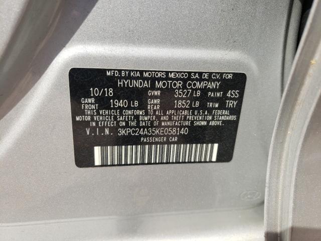 Photo 9 VIN: 3KPC24A35KE058140 - HYUNDAI ACCENT SE 