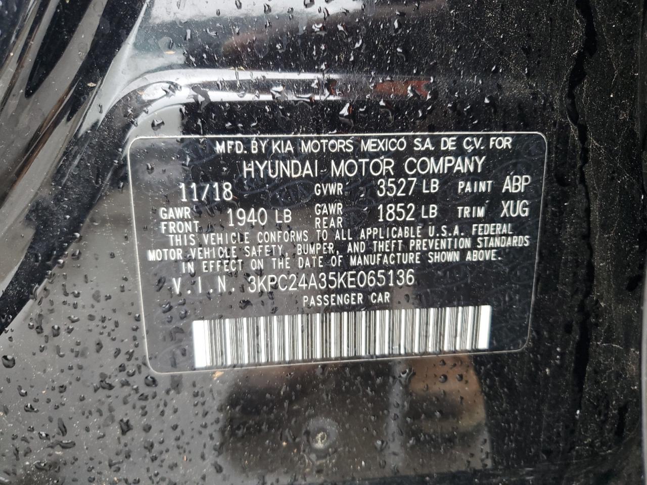 Photo 11 VIN: 3KPC24A35KE065136 - HYUNDAI ACCENT 