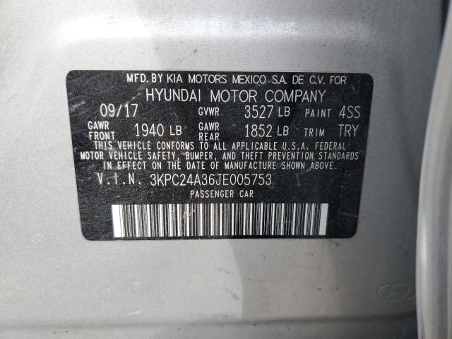 Photo 11 VIN: 3KPC24A36JE005753 - HYUNDAI ACCENT 