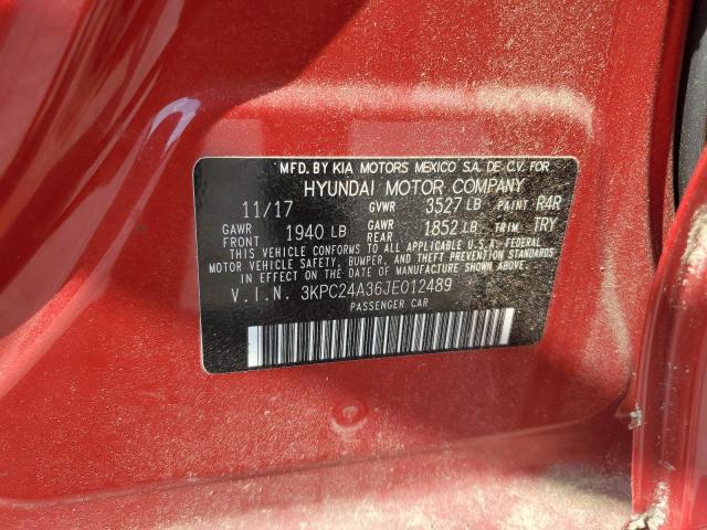 Photo 11 VIN: 3KPC24A36JE012489 - HYUNDAI ACCENT SE 