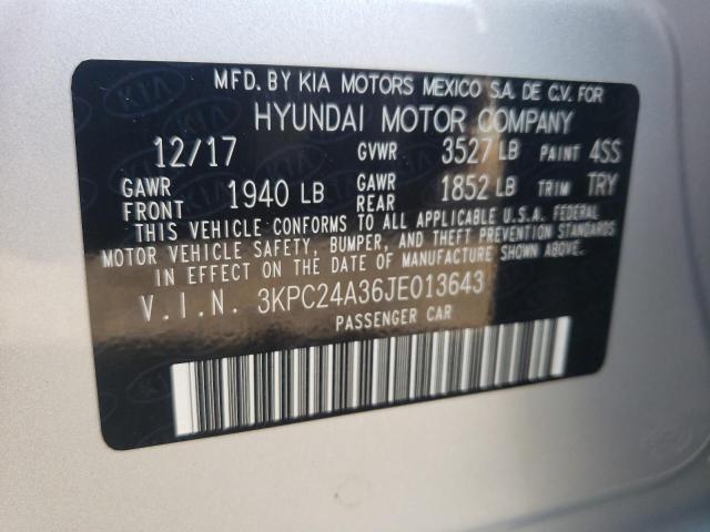 Photo 11 VIN: 3KPC24A36JE013643 - HYUNDAI ACCENT SE 