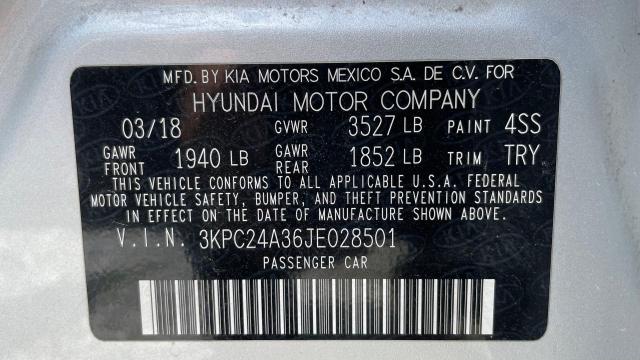 Photo 9 VIN: 3KPC24A36JE028501 - HYUNDAI ACCENT 