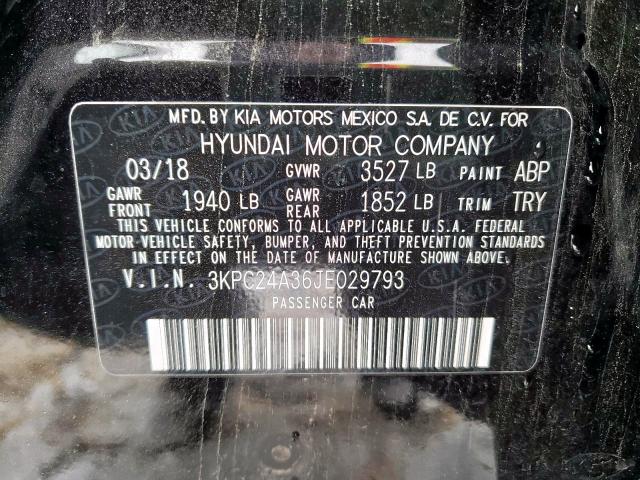 Photo 9 VIN: 3KPC24A36JE029793 - HYUNDAI ACCENT SE 