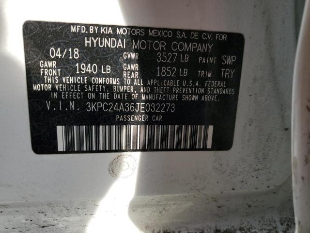 Photo 12 VIN: 3KPC24A36JE032273 - HYUNDAI ACCENT SE 