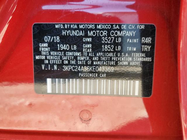 Photo 12 VIN: 3KPC24A36KE043369 - HYUNDAI ACCENT 