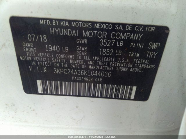 Photo 8 VIN: 3KPC24A36KE044036 - HYUNDAI ACCENT 