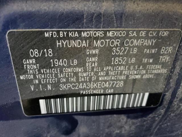 Photo 9 VIN: 3KPC24A36KE047728 - HYUNDAI ACCENT SE 