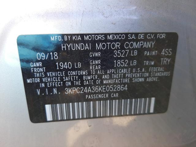 Photo 9 VIN: 3KPC24A36KE052864 - HYUNDAI ACCENT SE 