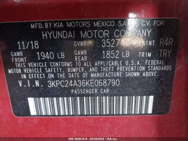 Photo 8 VIN: 3KPC24A36KE068790 - HYUNDAI ACCENT 