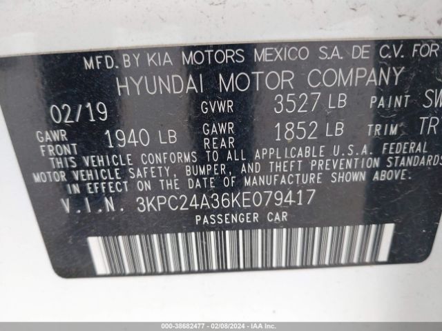 Photo 8 VIN: 3KPC24A36KE079417 - HYUNDAI ACCENT 