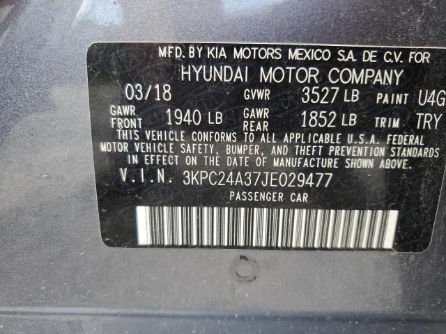 Photo 9 VIN: 3KPC24A37JE029477 - HYUNDAI ACCENT SE 