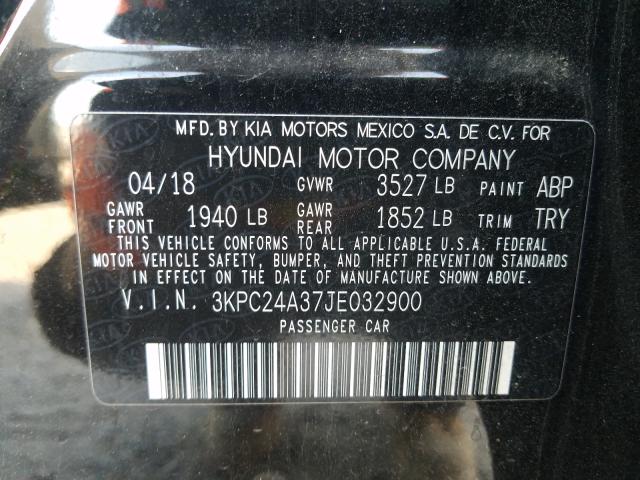 Photo 9 VIN: 3KPC24A37JE032900 - HYUNDAI ACCENT SE 