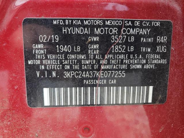 Photo 12 VIN: 3KPC24A37KE077255 - HYUNDAI ACCENT SE 