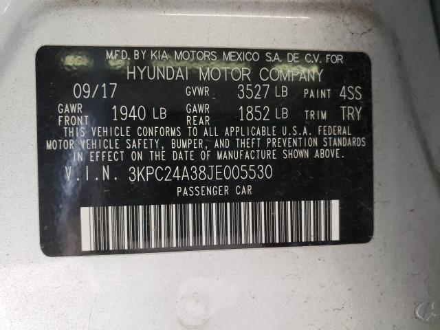 Photo 9 VIN: 3KPC24A38JE005530 - HYUNDAI ACCENT SE 