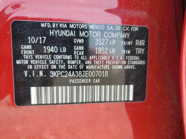 Photo 11 VIN: 3KPC24A38JE007018 - HYUNDAI ACCENT SE 