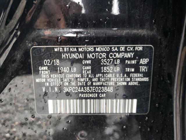 Photo 9 VIN: 3KPC24A38JE023848 - HYUNDAI ACCENT SE 