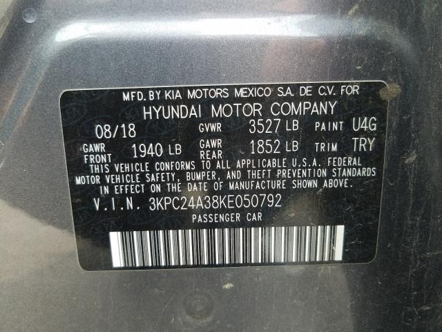 Photo 9 VIN: 3KPC24A38KE050792 - HYUNDAI ACCENT SE 