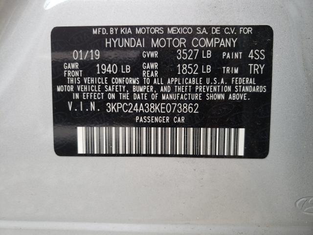 Photo 9 VIN: 3KPC24A38KE073862 - HYUNDAI ACCENT SE 