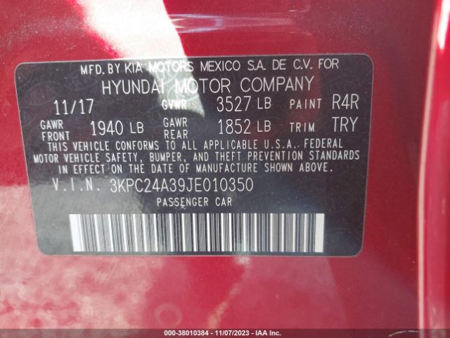 Photo 8 VIN: 3KPC24A39JE010350 - HYUNDAI ACCENT 