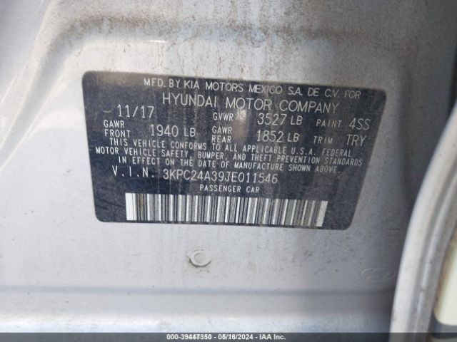 Photo 8 VIN: 3KPC24A39JE011546 - HYUNDAI ACCENT 