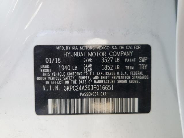 Photo 12 VIN: 3KPC24A39JE016651 - HYUNDAI ACCENT 