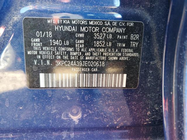 Photo 12 VIN: 3KPC24A39JE020618 - HYUNDAI ACCENT SE 