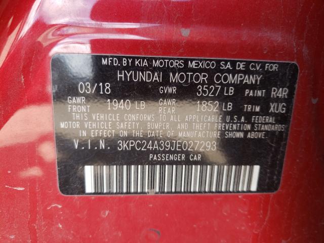 Photo 9 VIN: 3KPC24A39JE027293 - HYUNDAI ACCENT SE 