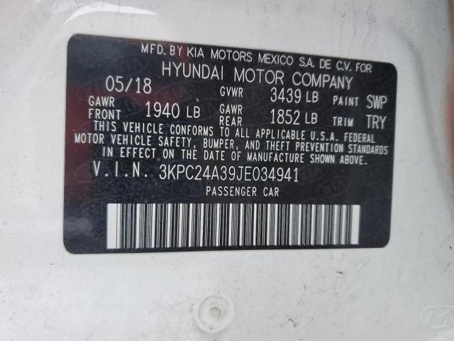 Photo 11 VIN: 3KPC24A39JE034941 - HYUNDAI ACCENT SE 