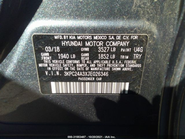 Photo 8 VIN: 3KPC24A3XJE026346 - HYUNDAI ACCENT 