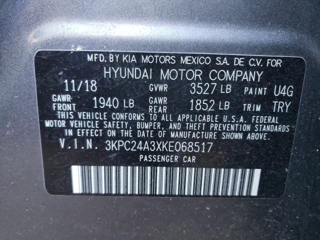 Photo 9 VIN: 3KPC24A3XKE068517 - HYUNDAI ACCENT SE 