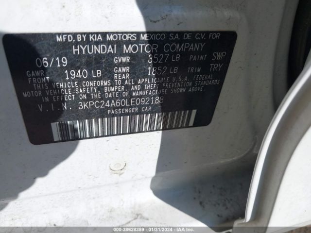 Photo 8 VIN: 3KPC24A60LE092188 - HYUNDAI ACCENT 