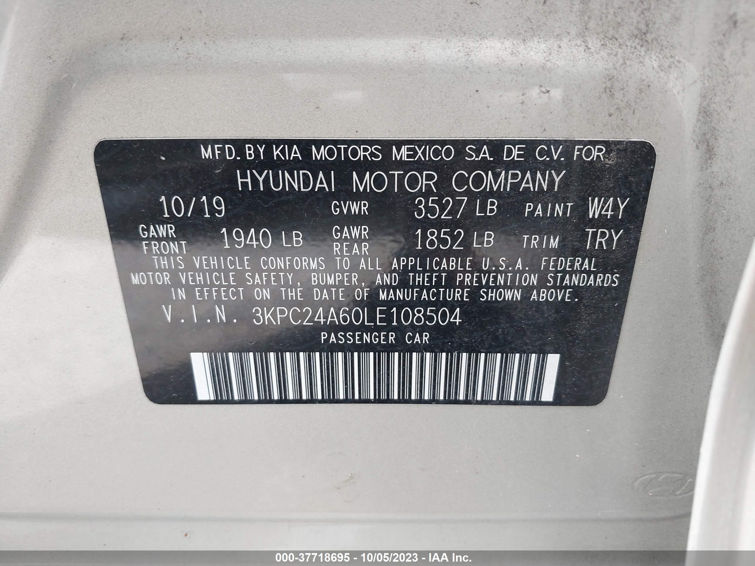 Photo 8 VIN: 3KPC24A60LE108504 - HYUNDAI ACCENT 