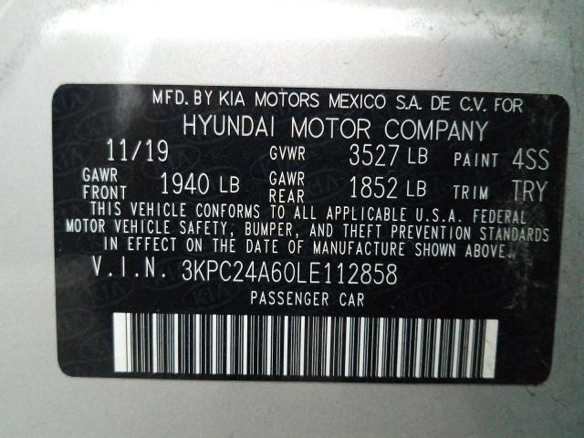 Photo 9 VIN: 3KPC24A60LE112858 - HYUNDAI ACCENT SE 