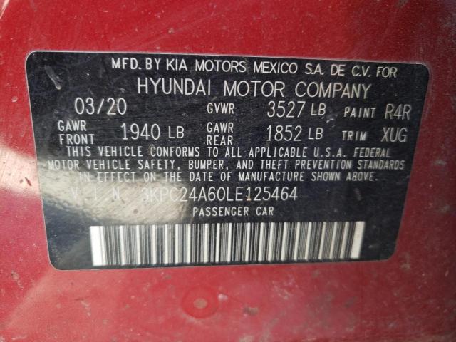 Photo 9 VIN: 3KPC24A60LE125464 - HYUNDAI ACCENT SE 