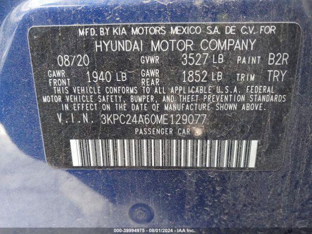 Photo 8 VIN: 3KPC24A60ME129077 - HYUNDAI ACCENT 