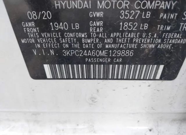 Photo 8 VIN: 3KPC24A60ME129886 - HYUNDAI ACCENT 