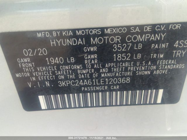 Photo 8 VIN: 3KPC24A61LE120368 - HYUNDAI ACCENT 