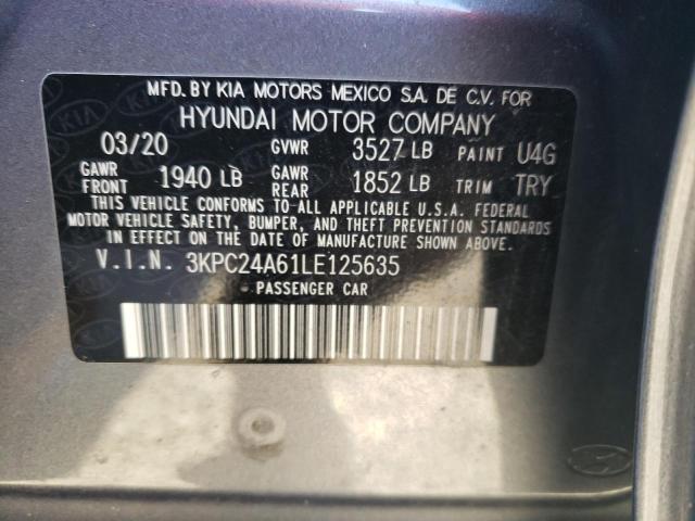 Photo 11 VIN: 3KPC24A61LE125635 - HYUNDAI ACCENT SE 