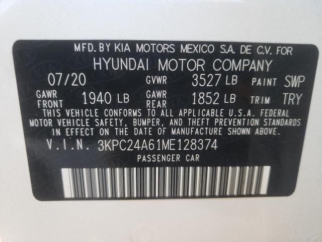 Photo 9 VIN: 3KPC24A61ME128374 - HYUNDAI ACCENT SE 