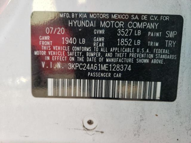 Photo 11 VIN: 3KPC24A61ME128374 - HYUNDAI ACCENT SE 