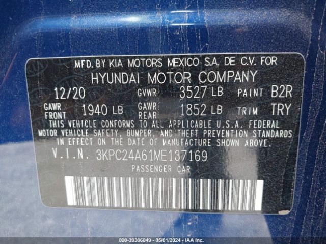 Photo 8 VIN: 3KPC24A61ME137169 - HYUNDAI ACCENT 