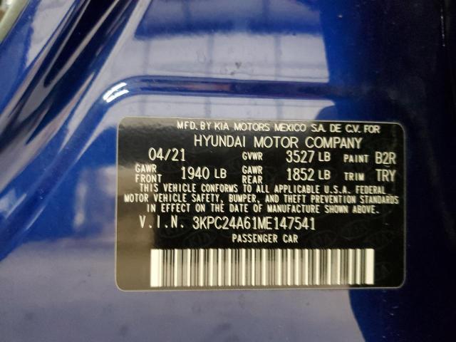 Photo 12 VIN: 3KPC24A61ME147541 - HYUNDAI ACCENT SE 