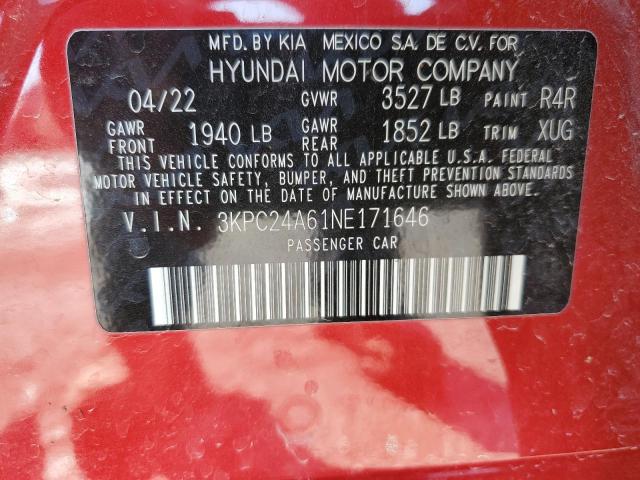 Photo 11 VIN: 3KPC24A61NE171646 - HYUNDAI ACCENT 