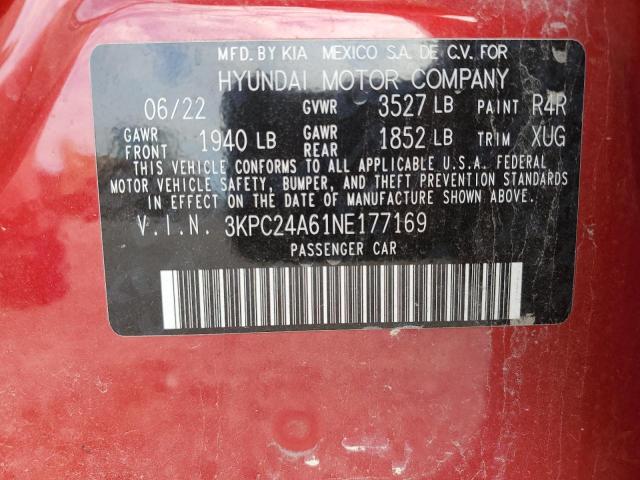 Photo 11 VIN: 3KPC24A61NE177169 - HYUNDAI ACCENT SE 