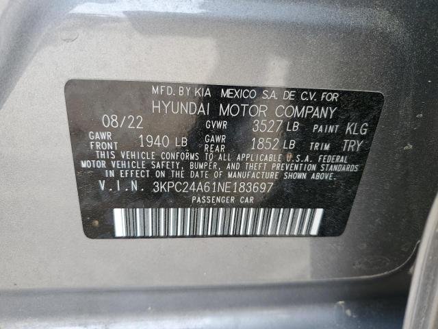 Photo 11 VIN: 3KPC24A61NE183697 - HYUNDAI ACCENT 