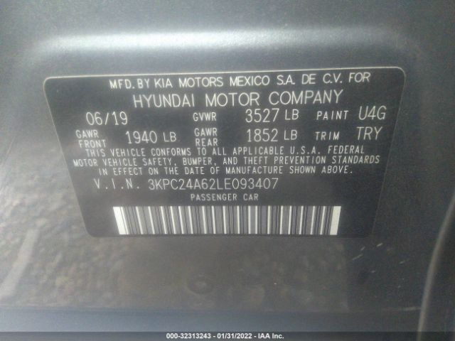 Photo 8 VIN: 3KPC24A62LE093407 - HYUNDAI ACCENT 