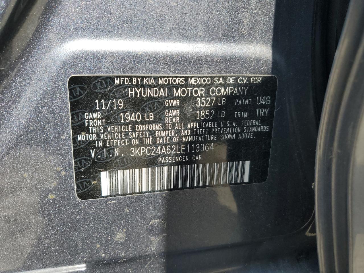 Photo 12 VIN: 3KPC24A62LE113364 - HYUNDAI ACCENT 